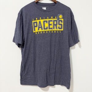 NBA Indiana Pacers T-Shirt Mens Size Large Blue and Gold Short Sleeve Basketball